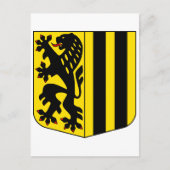 ドレスデンコートアームズ公式ドイツのザクセンのシンボル ポストカード (正面)