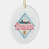 ドレスデンドイツザクセンレトロスカイラインヴィンテージ セラミックオーナメント (右)