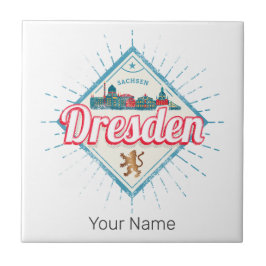 ドレスデンドイツザクセンレトロスカイラインヴィンテージ タイル