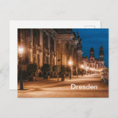 ドレスデンドイツナイトタイム通りビュー ポストカード (正面/裏面)