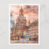 ドレスデンドイツ旅行場水の色 ポストカード (正面)