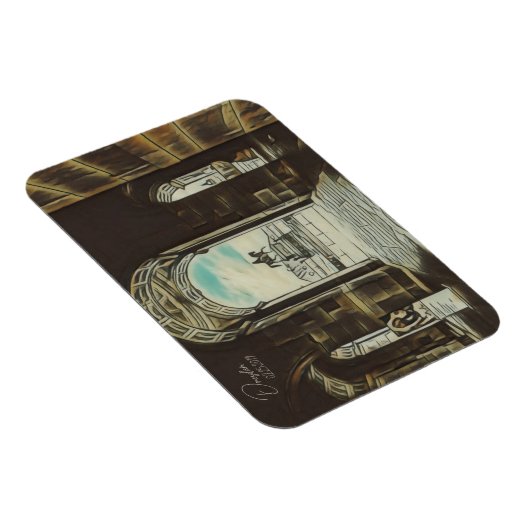 ドレスデンドイツ馬のカスタマイズ可能な日付 マグネット (右側)