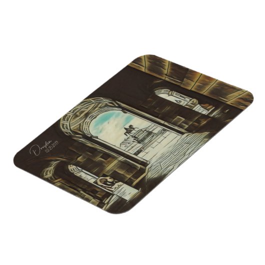 ドレスデンドイツ馬のカスタマイズ可能な日付 マグネット (左側)