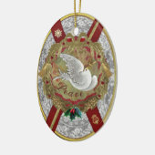 ドレスデンノルマンディーピースドーブオーナメント セラミックオーナメント (左)