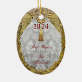 ドレスデンノルマンディーピースドーブオーナメント セラミックオーナメント (裏面)