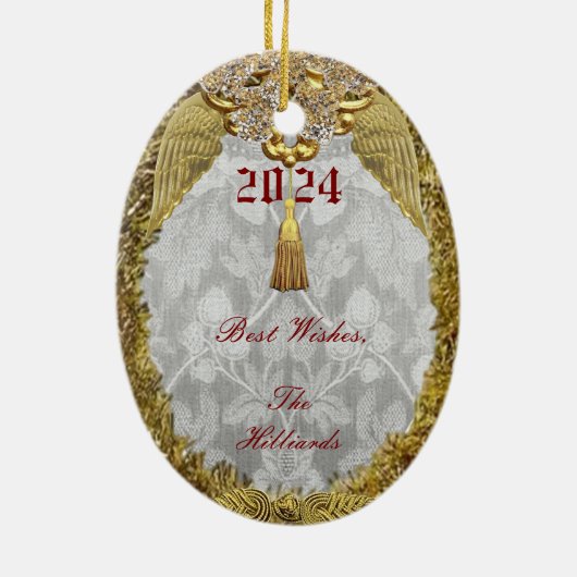 ドレスデンノルマンディーピースドーブオーナメント セラミックオーナメント (裏面)