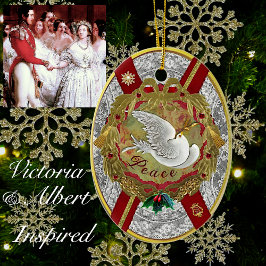 ドレスデンノルマンディーピースドーブオーナメント セラミックオーナメント