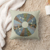 ドレスデンプレートキルトパッチワークウィリアムモリス クッション (ブランケット)