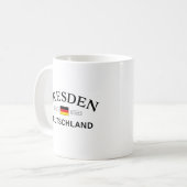 ドレスデン ドイツ 座標 ドイツ語 コーヒーマグカップ (正面左)