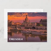 ドレスデンGermanyサンセット旅行写真 ポストカード (正面/裏面)