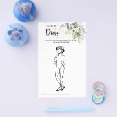 ドレスハーブブライダルシャワーゲームカードを推測 チラシ (シングル)