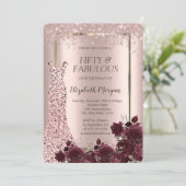 ドレスバラ金ゴールドグリッターブルゴーニュバラ50th 招待状 (スタンド正面)