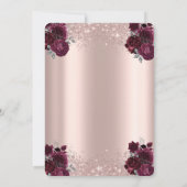 ドレスバラ金ゴールド紙吹雪ブルゴーニュバラ50th 招待状 (裏面)