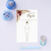 ドレスパンパブライダルシャワーゲームカードを推測 チラシ (シングル)