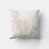 ドレスパーソナライズされたセージライダーホースガール クッション (裏面)