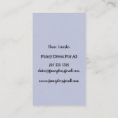 ドレスビファンシージネスカード。 名刺 (裏面)
