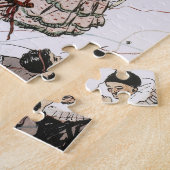 ドレスファンシーパーティー、衣装の踊りカップル ジグソーパズル (側面)