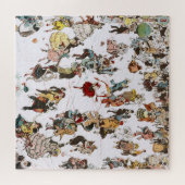 ドレスファンシーパーティー、衣装の踊りカップル ジグソーパズル (横)