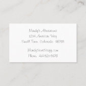 ドレスファンシー型枠シーメスビジネスカード 名刺 (裏面)