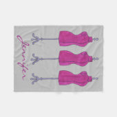 ドレスフォームパーソナライズされたファッションデザインマネキン フリースブランケット (正面(横))