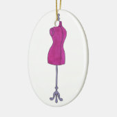 ドレスフォームマネキン裁縫ファッション衣装デザイン セラミックオーナメント (左)