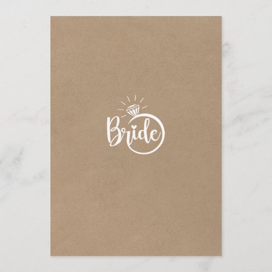 ドレスブライダルシャワーのゲームカードを推測 招待状 (裏面)