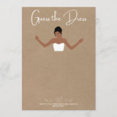 ドレスブライダルシャワーのゲームカードを推測 招待状 (正面)