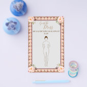 ドレスブライダルシャワーのゲームカード チラシ (シングル)