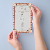 ドレスブライダルシャワーのゲームカード チラシ (ハンドル)