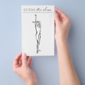 ドレスブライダルシャワーゲームのミニマルな人を推測 チラシ (ハンドル)