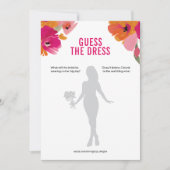 ドレスブライダルシャワーゲームカードフローラ 招待状 (正面)