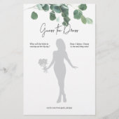 ドレスブライダルシャワーゲームユーカリの葉 (正面)