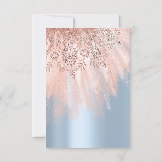 ドレスブライダルシャワースウィート16thブルーバラ赤面 招待状 (裏面)