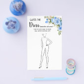 ドレスブライダルシャワーバイリンガルゲームカードを推測 チラシ (シングル)