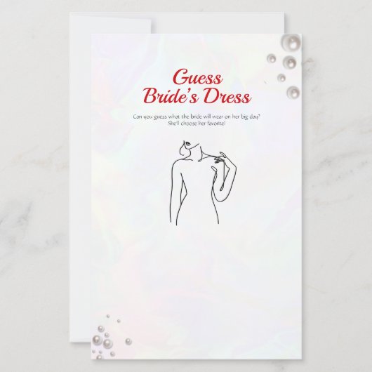 ドレスブライダルシャワーパールゲーム (正面)