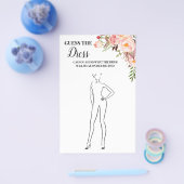 ドレスブライダルシャワーピンクゲームカードを推測 チラシ (シングル)