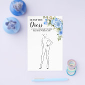 ドレスブライダルシャワーブルーゲームカードを推測 チラシ (シングル)