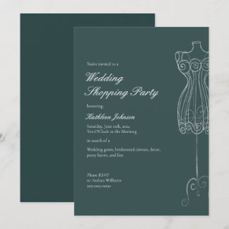 ドレスブリデスメイドにYesを言うショッピングパーティー 招待状