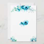 ドレスブルーのブライダルシャワーゲームカードを推測 招待状 (裏面)