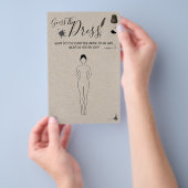 ドレスペンとインクウェルのシャワーゲームカードを推測 チラシ (ハンドル)