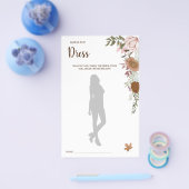 ドレスボホ秋ブライダルシャワーゲームカードを推測 チラシ (シングル)