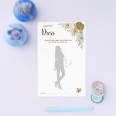 ドレスボホ秋ブライダルシャワーゲームカードを推測 チラシ (シングル)