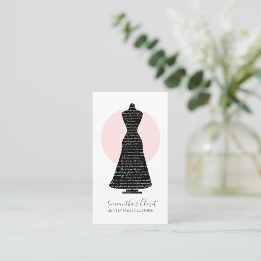 ドレスマネキン中古服売り 名刺 (スタンド正面)