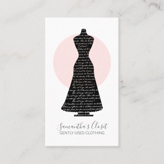 ドレスマネキン中古服売り 名刺 (正面)