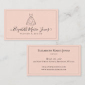 ドレスマネキン赤面ピンクミニマリストガーリースクリプト 名刺 (正面/裏面)