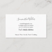 ドレスマネキン赤面ピンク中古服売り 名刺 (裏面)