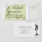 ドレスメーカーか裁縫婦の名刺 名刺 (正面/裏面)