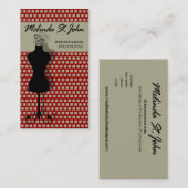 ドレスメーカーのマネキンの裁縫のファッション・デザイナー 名刺 (正面/裏面)