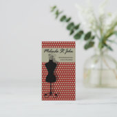 ドレスメーカーのマネキンの裁縫のファッション・デザイナー 名刺 (スタンド正面)