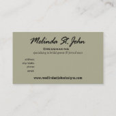 ドレスメーカーのマネキンの裁縫のファッション・デザイナー 名刺 (裏面)